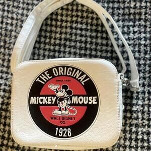 White Disney Mickey Mouse crossbody bag‎ with adjustable strap